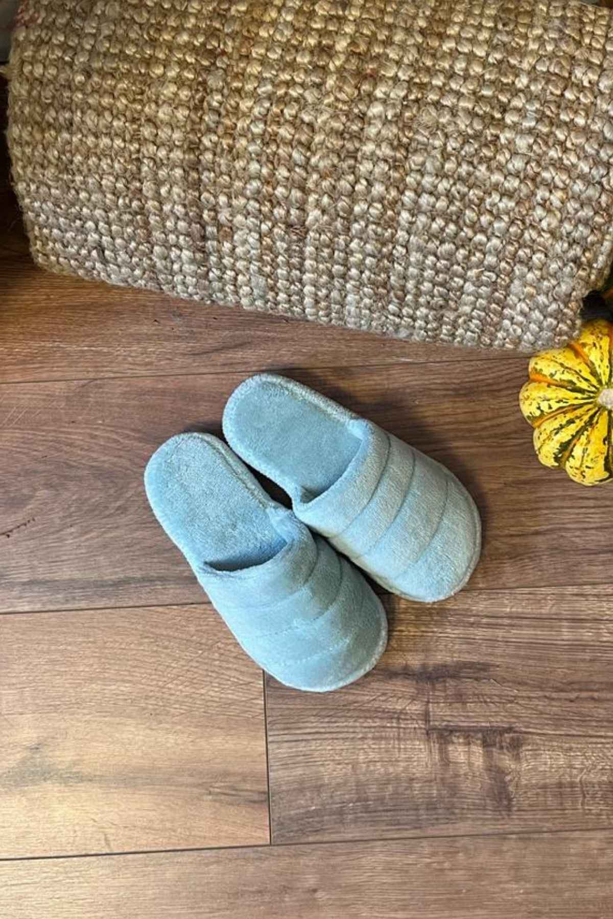 Bony Mint Yeşili Önü Kapalı Sarma Tabanlı Ev Terliği 