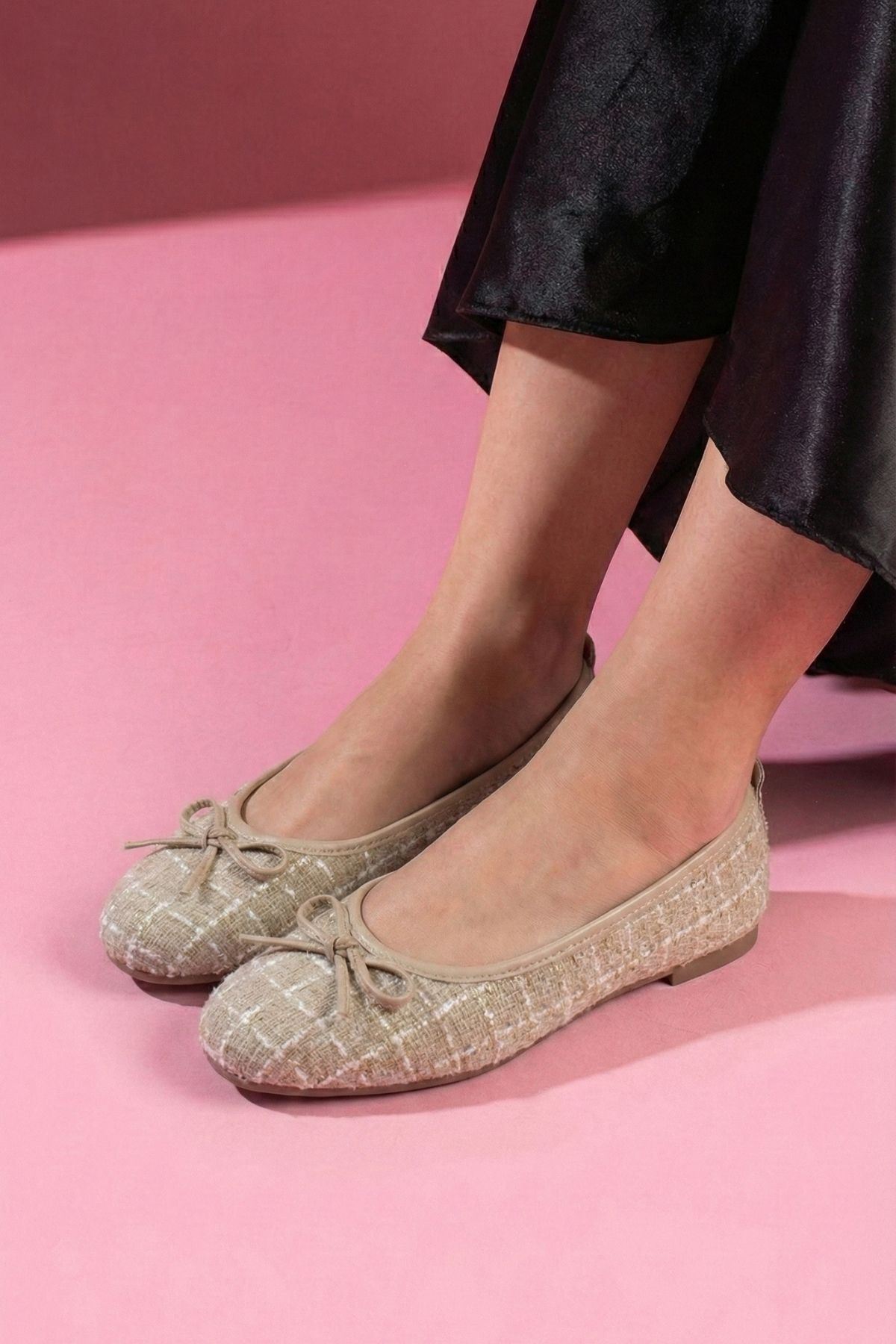 Lavinia Vizon Simli Kumaş Mini Fiyonklu Babet