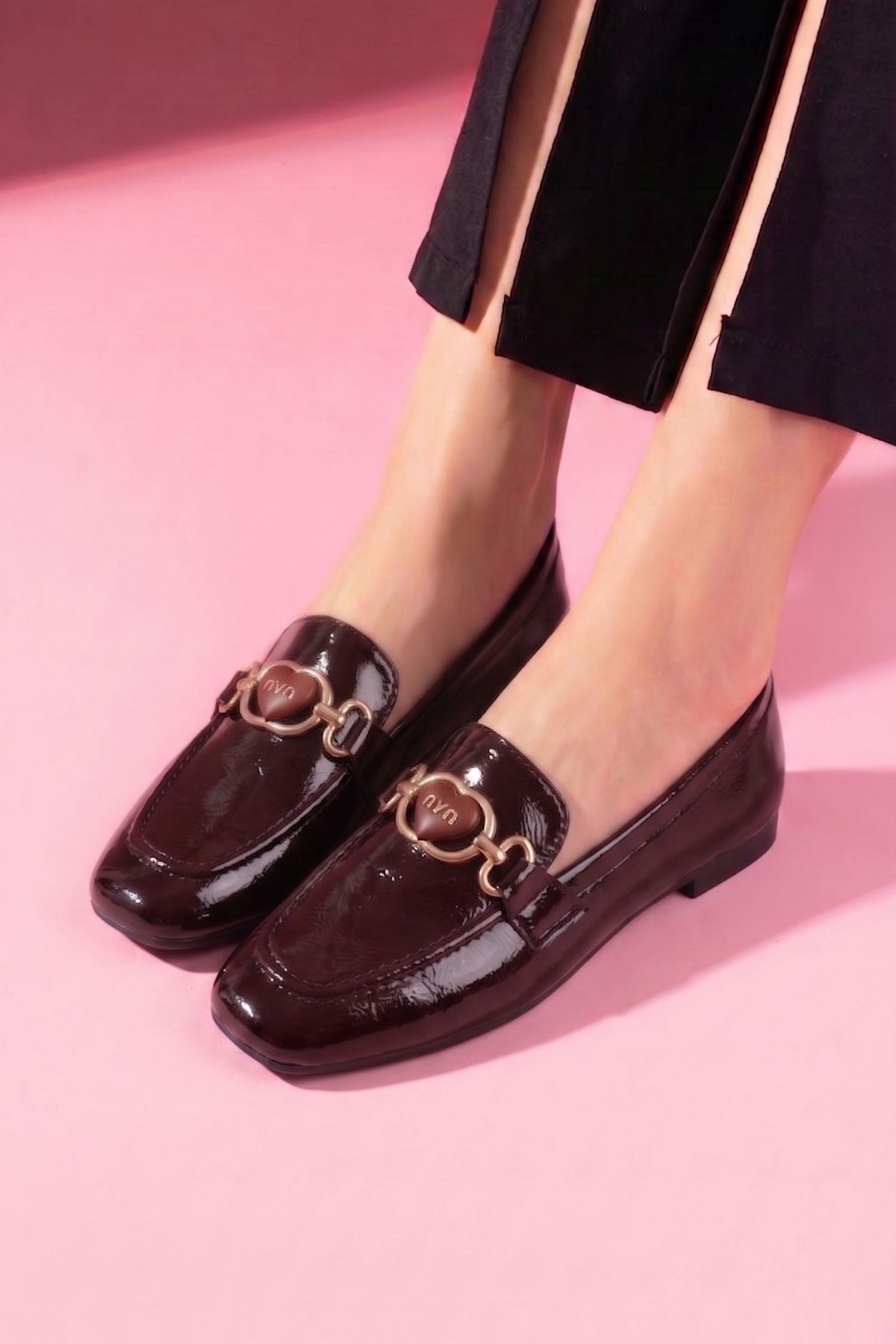 Lodi Kahverengi Kırışık Rugan Kadın Loafer Babet Günlük Ayakkabı