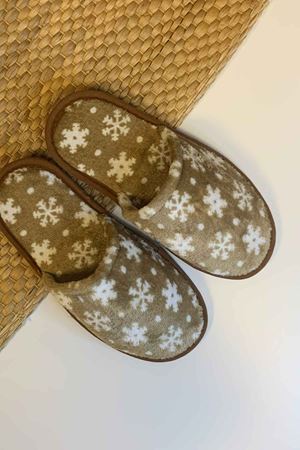 First Vizon Kar Desenli Ev Terliği 