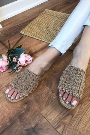 Cenevre Vizon  İp Örgülü Terlik