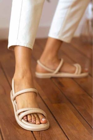 Kasey    Vizon  İnce Kemerli Sandalet  