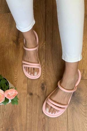 Kasey  Pembe   İnce Kemerli Sandalet 
