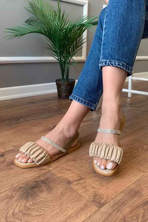 Summer   Vizon   Büzgülü  Taş İşlemeli  Arkası Lastikli   Sandaket 