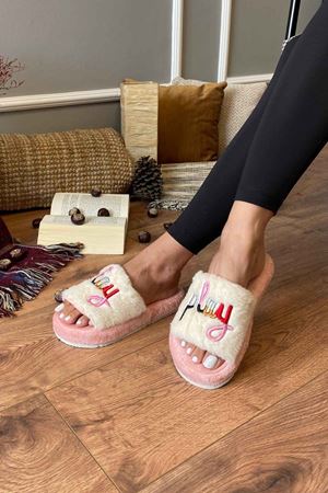 Glen Pudra Play  Baskılı Ev Terlik  