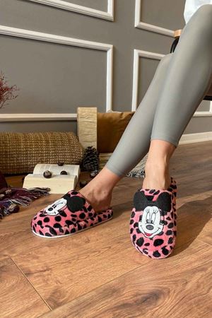 Pedro  Pembe Benekli Önü Kapalı Ev Terliği 