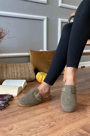 Empoli  Vizon Kemer Toka Detaylı Önü Kapalı Ev Terliği  