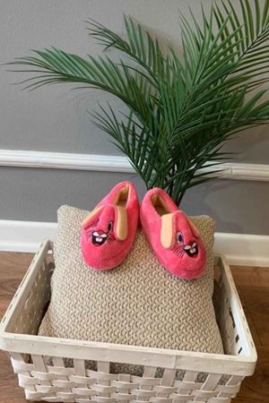 Verma  Çocuk Pembe Tavşan Figürlü Panduf 