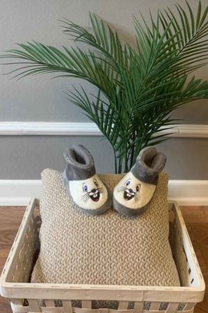 Dragon Çocuk Gri Tavşan Figürlü Comfort Ev Botu 