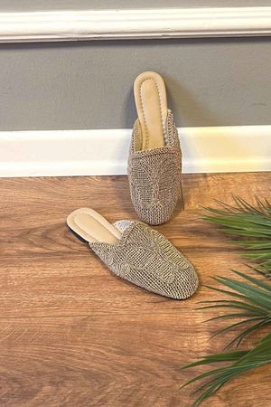 Rademel   Vizon Hasır Örgülü Renkli Tabanlı Detaylı Terlik   