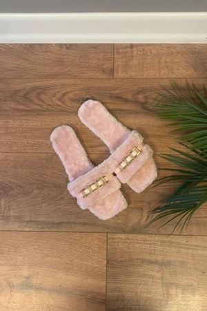 Deco  Pudra Zincir Kemerli   Ev Terliği