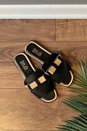 Aristo Bej Renkli Kemerli Tek Bantlı Terlik 