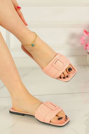 Melody  Pudra Kemer Tokalı Tek Bantlı Terlik 