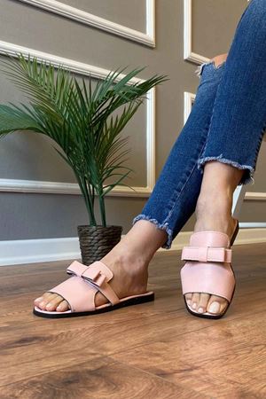 Harold  Pudra  Kalın Bantlı Kemer Tokalı Terlik 