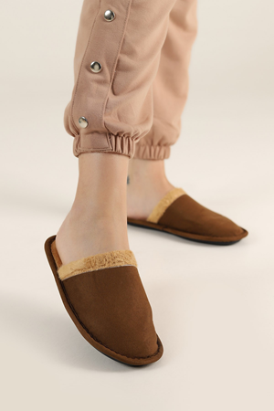 Diana  Taba İçi Tüylü Önü Kapalı Ev Terliği  