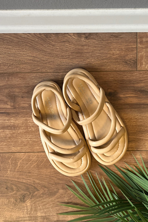 Nohan Nude Çift Kemerli Sandalet  