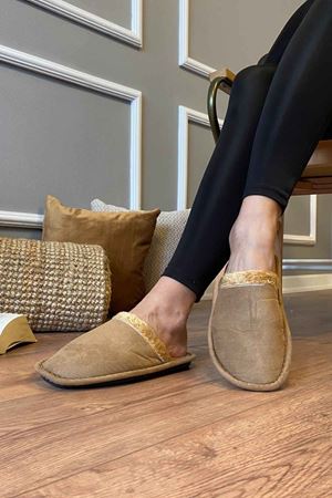 Diana   Vizon İçi Tüylü Önü Kapalı Ev Terliği  