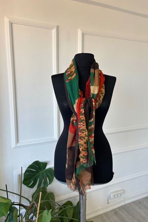 Shawl Desenli İnce Atkı & Şal 