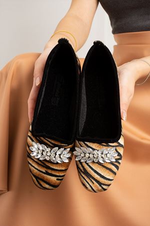 Logan Leopar Yaprak Taş İşleme Detaylı Elegant Ev Babeti