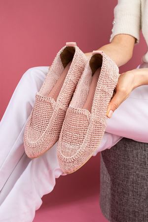 Moty Pudra Saraçlı Örgü Triko Babet