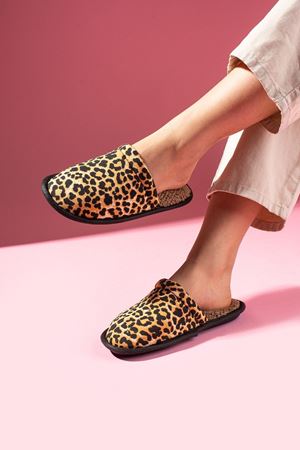 Alice Mini Leopar Desenli Ev Terliği
