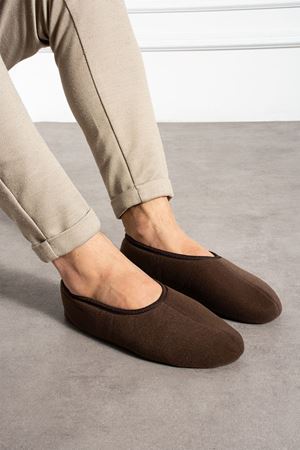 Bery Kahverengi Erkek Esnek Kumaşlı Soft Patik Babet