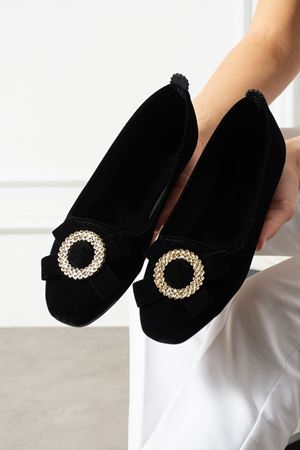 Bena Siyah Gold Tokalı Kadife Dokulu Elegant Nişan Çeyiz Bohça Misafir Ev Babeti