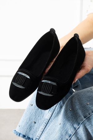 Milo Siyah Tokalı Kadife Dokulu Elegant Nişan Çeyiz Bohça Misafir Ev Babeti