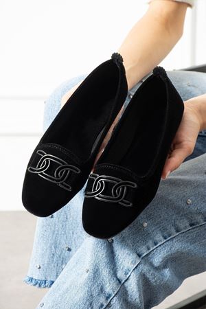 Camrin Siyah Tokalı Kadife Dokulu Elegant Nişan Çeyiz Bohça Misafir Ev Babeti