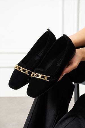 Runa Siyah Gold Tokalı Kadife Dokulu Elegant Nişan Çeyiz Bohça Misafir Ev Babeti