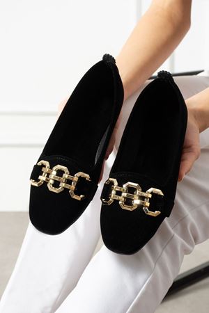 Ruva Siyah Gold Tokalı Kadife Dokulu Elegant Nişan Çeyiz Bohça Misafir Ev Babeti