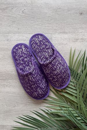 Alice Mor Kareli Dokuma Desenli Ev Terliği