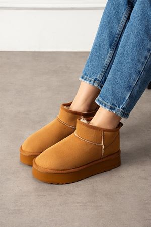 Ricardo Taba Yüksek Tabanlı Kürklü Süet Kadın Bot