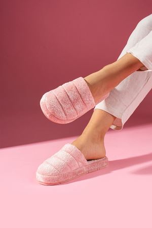 Bony Pudra Önü Kapalı Sarma Tabanlı Ev Terliği