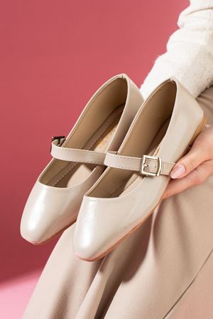 Elise Vizon Cilt Gold Tokalı Kemer Bantlı Babet