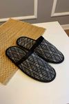 First Erkek Siyah Kilim Desenli Ev Terliği 