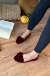 Lotus  Bordo Kurdela Detaylı Babet  