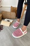 Lampart  Pembe Tedi  Kumaş İçi Tüylü Ev Ayakkabısı 