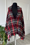 Shawl   Bordo  Ekoseli  Atkı & Şal 