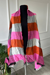 Shawl  Karışık Yatay Renk Desenli  Atkı & Şal