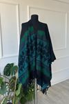 Shawl Desenli Kışlık Panço Şal 