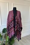 Shawl Desenli Kışlık Panço Şal 