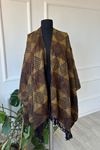Shawl Desenli Kışlık Panço Şal 