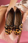 Gatto Leopar Desenli Mini Fiyonklu Babet 
