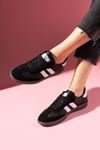 Helix Siyah Bağcıklı Spor Sneaker Ayakkabı