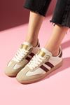 Helix Bej Bağcıklı Spor Sneaker Ayakkabı 