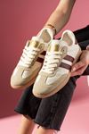 Helix Bej Bağcıklı Spor Sneaker Ayakkabı 