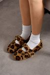Yumina Leopar Bantlı Peluş Ev Babeti