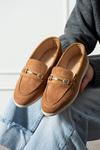 Markiz Taba Süet Tokalı Loafer Babet Günlük Ayakkabı