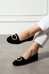 Livena Siyah Gold Tokalı Kadife Dokulu Elegant Nişan Çeyiz Bohça Misafir Ev Babetİ